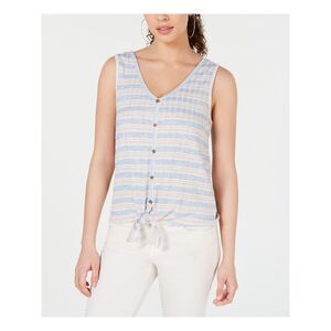 HIPPIE ROSE Womens Sleeveless V Neck Tank Top